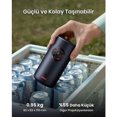 Anker Nebula Capsule 3 Laser Akıllı Taşınabilir Projeksiyon Cihazı - 300 ANSI Lümen Lazer - 1080p