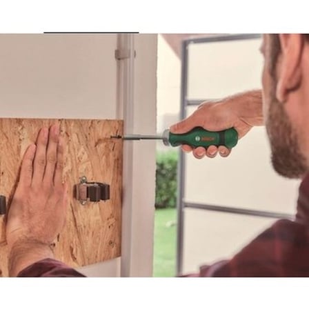 12 Uçlu Cırcır Tornavida Ergonomik ve Yumuşak Tutamak ile