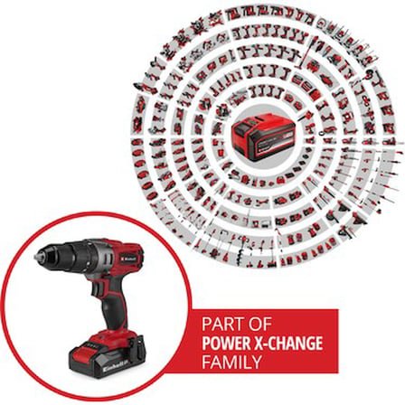 Einhell Darbeli Akülü Vidalama TE-CD 18/2 Li-i +22 (1x2.5 Ah) Power X-Change (Li-Ion, 18 V, 44 Nm,