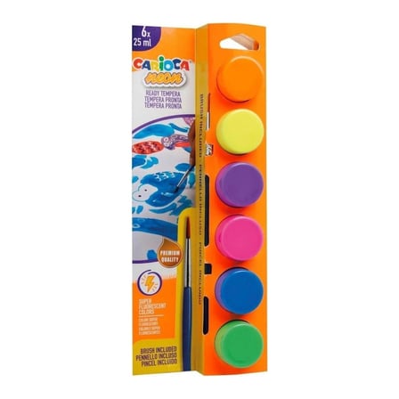 3-6 Yaş için Yıkanabilir 6x25 ml Fosforlu Suluboya Seti
