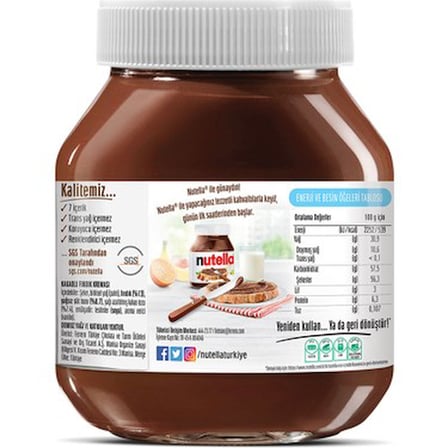 Kakaolu Fındık Kreması 750 gr Lezzetli Seçenek