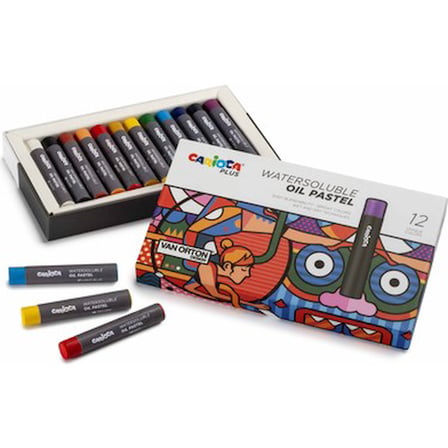 Carioca Plus Watersoluble Yağlı Pastel 12'li (Suda