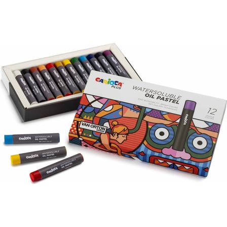 Carioca Plus Watersoluble Yağlı Pastel 12'li (Suda