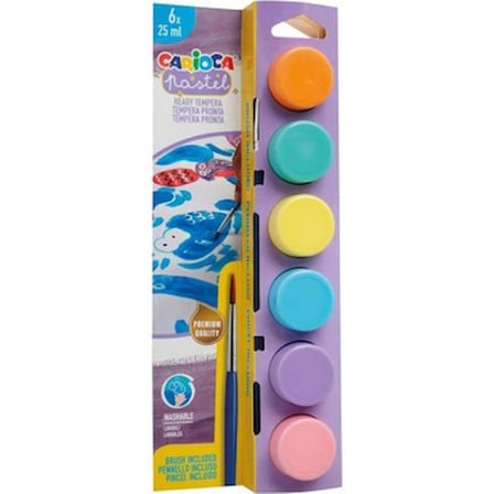 Yıkanabilir 6x25 ml Pastel Fırçalı Suluboya Seti