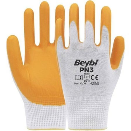 Nitril Sarı Iş Eldiveni 10 Beden 60 Adet Paket Fırsatı