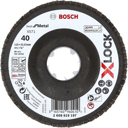 Bosch X-Lock Best For Metal 115MM 40KUM Flap -