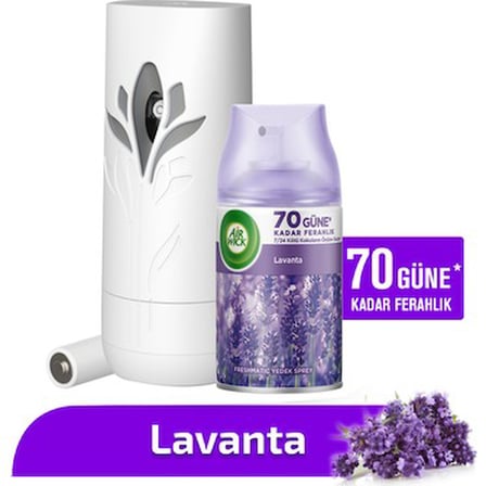 Otomatik Oda Kokusu Sprey Seti, Lavanta, Makine & Yedek