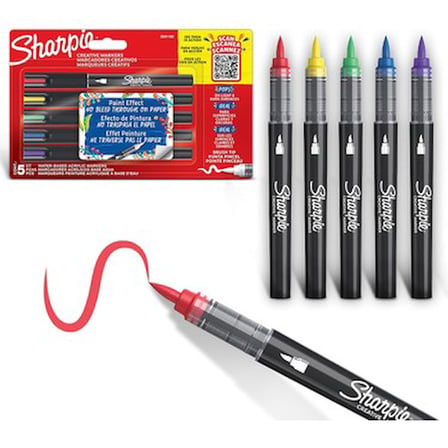 Sharpie Acrylic Paint Markers 5'li Fırça Uç Akrilik Markör