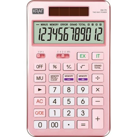 Pembe 12 Haneli Masaüstü Hesap Makinesi, Kullanışlı