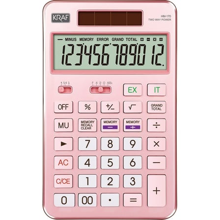 Pembe 12 Haneli Masaüstü Hesap Makinesi, Kullanışlı