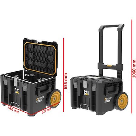 60 Litre Tekerlekli Kilitli Takım Kutusu ile Taşıma Kolaylığı