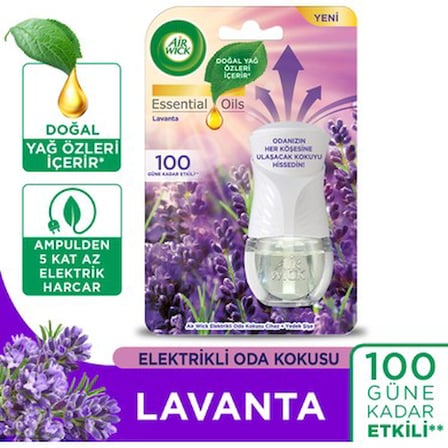Lavanta Oda Kokusu Elektrikli Kit 1 Adet Cihaz + Yedek Şişe