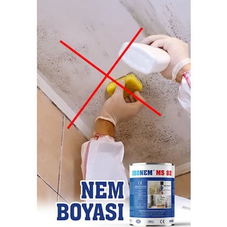 İsonem Isonem MS 82 5 kg Beyaz Nem Boyası İç Cephelerde Kullanım için Güçlü