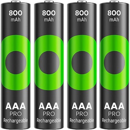 4'lü Şarjlı AAA Ni-Mh Pil, 800 mAh Kapasite