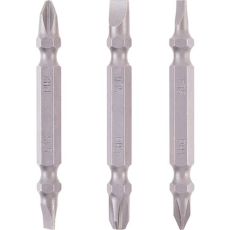 Orijinal Einhell Çift Uçlu Bit Seti, 3 Parça, 65 mm, PH / SL (Krom Vanadyum, Çok Yönlü Uç