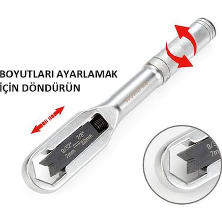 Workpro WP272015 7/22 mm Cr-V Üniversal Ayarlanabilir