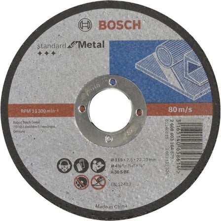 Bosch 115*2,5mm Standard For Metal Düz -