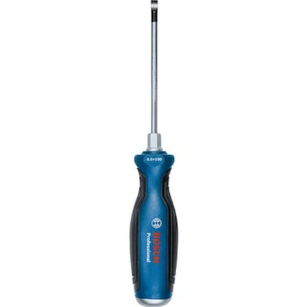Darbe Başlığı ve Ergonomik Tutamağa Sahip 100 mm Düz Tornavida