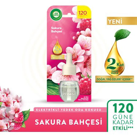 Elektrikli Oda Kokusu Yedek Şişe Sakura Parfümlü