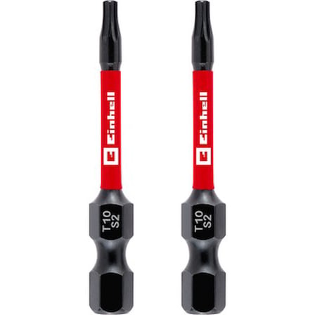 Orijinal Einhell Darbeli Bit Seti, 2 Parça, 50 mm, T10 (S2 Çelik, Torsiyon Bölgesi, Verimli Güç