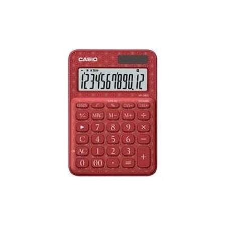Casio MS-20UC-JRD 12 Haneli Kırmızı Desenli Masa Üstü Hesap Makinesi LCD