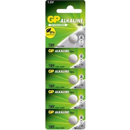 5'li LR54 AG10-LR1130 Alkalin Düğme Pil Seti