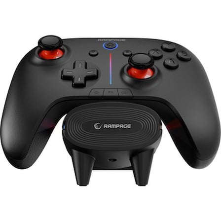 Rampage HYDRA PRO Siyah BT + 2.4 GHz Şarj İstasyonlu PC Gamepad RGB