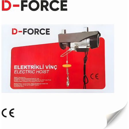 D-Force DF-0512 Elektrikli Vinç 600-1200 kg 1800
