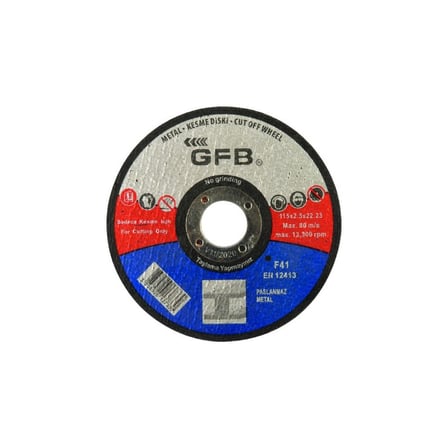 115x2,5x22,23 mm Metal Kesici Taş, 25 Adet Paket