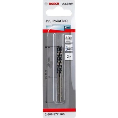 Hss Pointteq Metal Matkap Ucu 3,5 mm 2'li Paket