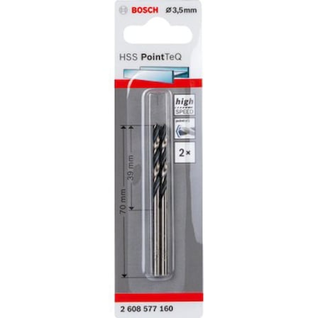 Hss Pointteq Metal Matkap Ucu 3,5 mm 2'li Paket