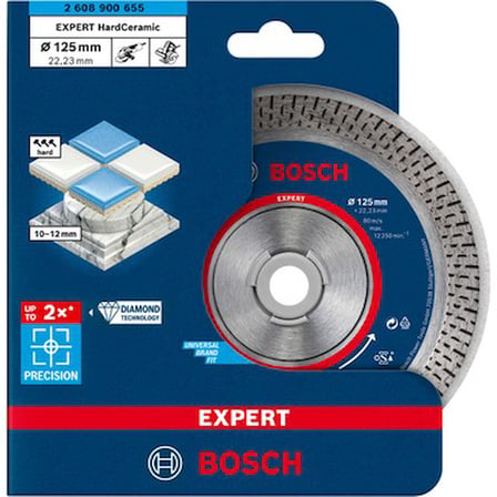 125 x 22.23 mm Elmas Kesme Diski, Seramik İçin Yüksek Hassasiyet