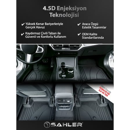 Fiat Egea Cross için 4.5D Premium Havuzlu Paspas