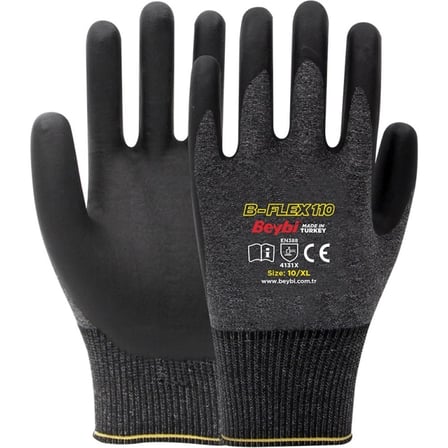 Beybi BFLEX110 Likralı Köpük Nitril Kaplı Eldiven