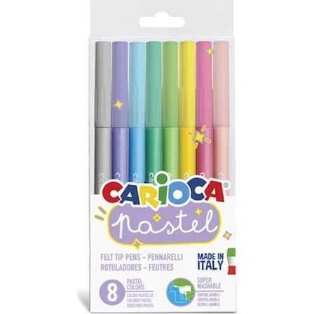 Yıkanabilir Pastel Keçeli Boya Kalemi, 8 Renk Set