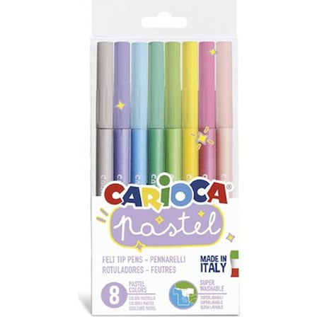 Yıkanabilir Pastel Keçeli Boya Kalemi, 8 Renk Set