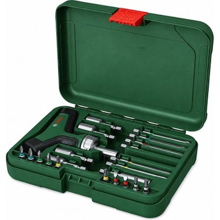 22 Parça T Tipi Cırcırlı Tornavida Set Ergonomik Tasarım