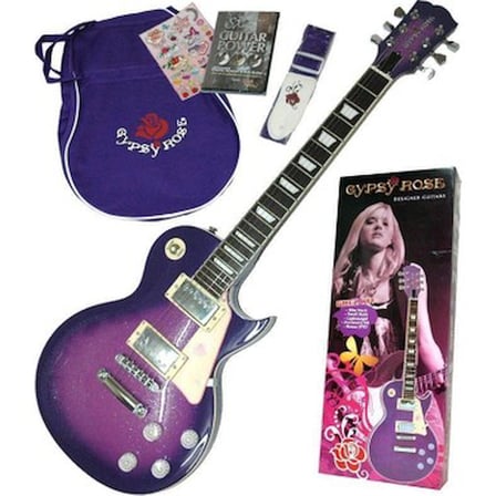 Elektro Gitar Seti, Mor Renk, Askı, Kılıf ve DVD ile Birlikte Gelen Tam Set