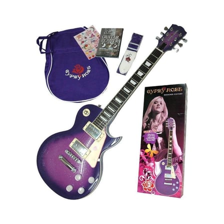 Elektro Gitar Seti, Mor Renk, Askı, Kılıf ve DVD ile Birlikte Gelen Tam Set