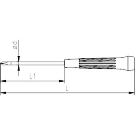 4x80 mm elektronikçi yıldız uçlu klemens tornavida, dayanıklı yapı