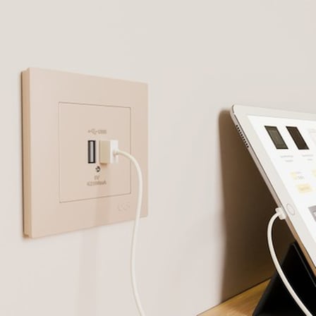 Metalik Bej 2 USB Çıkışlı 5V Şarj Prizi ile Modern Çözüm