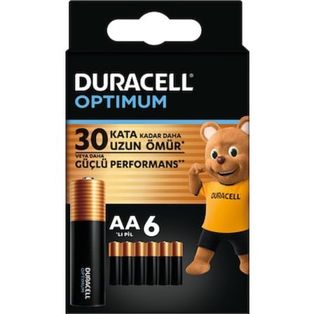 Alkalin AA Pil 1.5V, 6'lı Paket, Uzun Süreli Enerji Sağlar