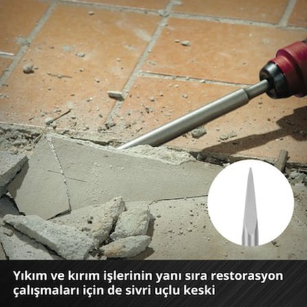 3 Parça SDS Plus Keski Seti 250 mm ile Yüksek Dayanıklılık