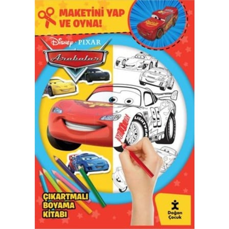 Arabalar Temalı Çıkartmalı Boyama ve Maket Yapımı