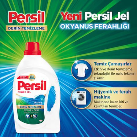 1690 ml Okyanus Ferahlığı ile Sıvı Çamaşır Deterjanı