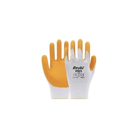 12 Adet Nitril Eldiven Polyester Örme Yapı İşleri için Koruyucu
