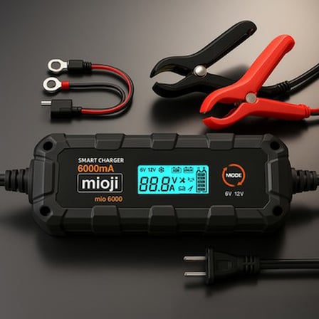 Araba Şarj Cihazı 6000 6A 6V ve 12V Lityum ve Motosiklet İçin