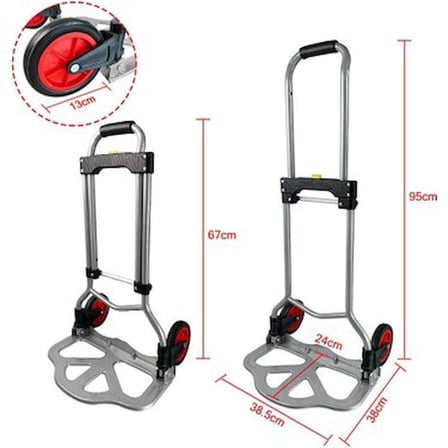 Attlas Eco Katlanır Yük Paket Taşıma Arabası - 60 Kg Kapasite