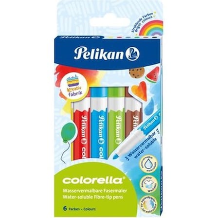 Pelikan Colorella Suda Çözünür Keçeli Kalem 6lı