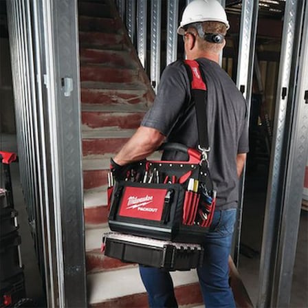Milwaukee Ağır Hizmet Tipi Packout Alet Taşıma Çantası 25 cm 28 Cep-